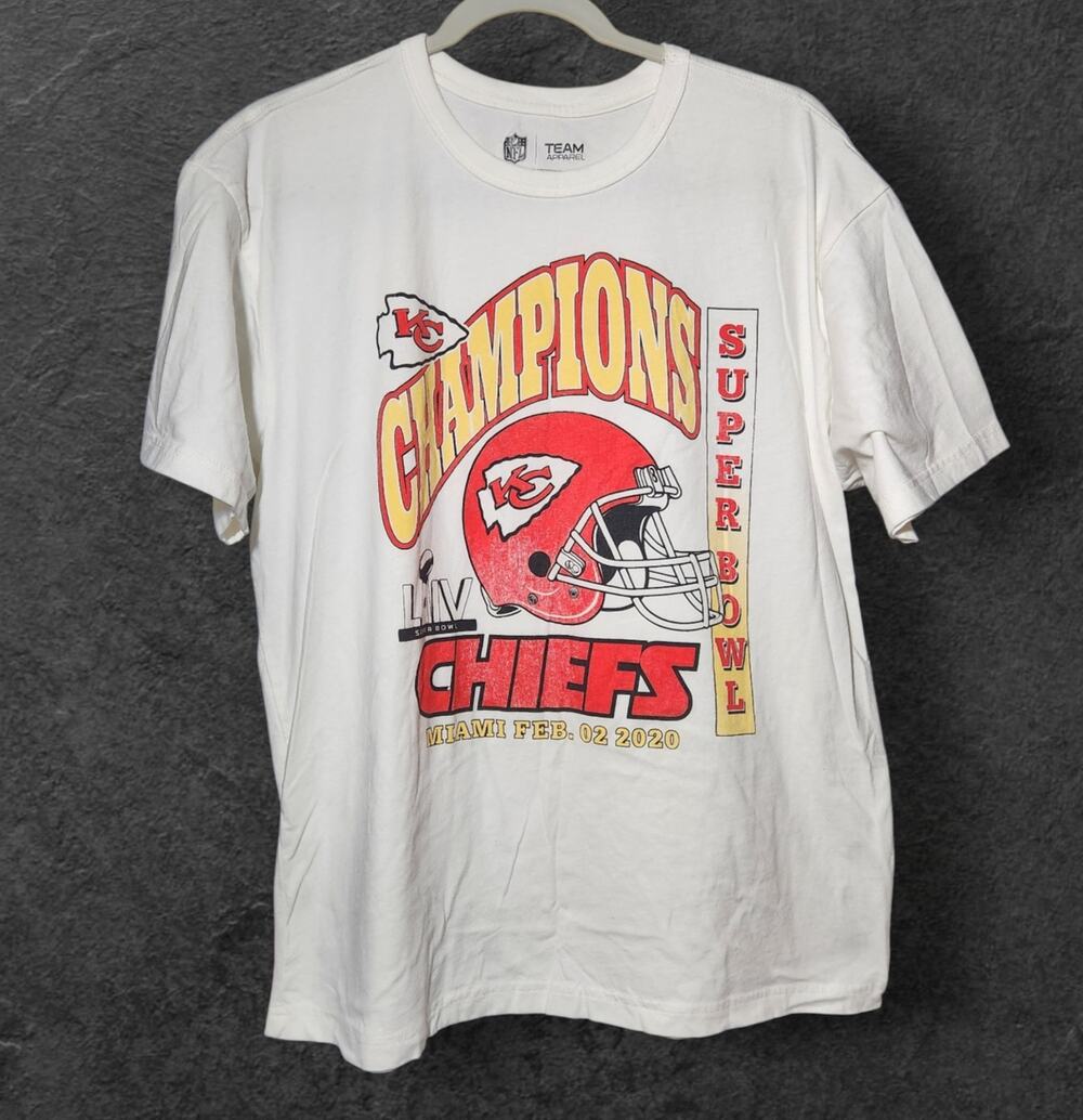 Kansas City Chiefs NFL Apparel 2020 Superbowl Champs T Shirt Large Travis Kelce